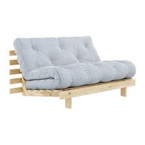 Balta/šviesiai mėlyna sofa lova 140 cm Roots - Karup Design