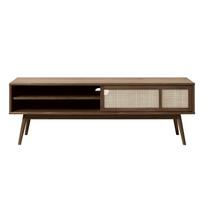 TV spintelė tamsiai rudos spalvos iš ąžuolo 150x50 cm Barrali – Unique Furniture
