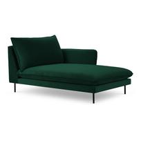 Tamsiai žalia aksominė poilsio kėdė (dešinysis kampas) Vienna - Cosmopolitan Design