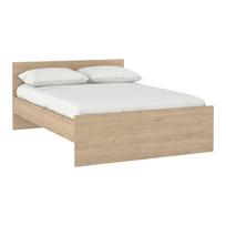 Natūralios spalvos dvigulė lova iš ąžuolo be grotelių 140x200 cm Naia – Tvilum