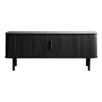 TV spintelė juodos spalvos iš ąžuolo 160x56 cm Cavo – Unique Furniture
