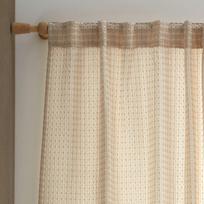 Smėlio spalvos permatoma užuolaida 140x183 cm Muscat Waffle – Pineapple Elephant