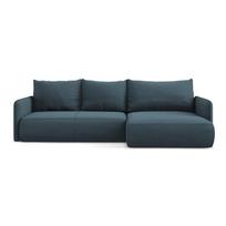 Mėlynos spalvos sulankstoma/su sandėliavimo vieta kampinė sofa (su dešiniuoju kampu) Nanea – Makamii