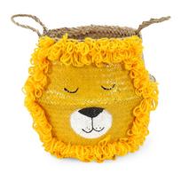 Iš jūržolės vaikiškas krepšys geltonos spalvos/natūralios spalvos ø 30x28 cm Lion – Compactor