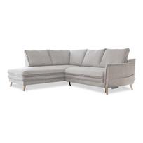 Sulankstoma kampinė sofa smėlio spalvos (su kairiuoju kampu) Charming Charlie – Miuform