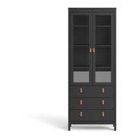 Vitrina juodos spalvos 78x199 cm Madrid – Tvilum