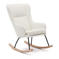 Supamasis krėslas baltos spalvos iš boucle Maustin – Kave Home