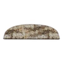 Laiptų kilimėlių rinkiniai smėlio spalvos 16 vnt. 20x65 cm Abstract – Vitaus