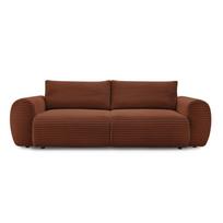 Iš kordinio velveto sulankstoma sofa raudonos plytų spalvos 257 cm Lucien – Bobochic Paris