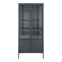 Iš metalo vitrina juodos spalvos 80x180 cm Brisbane – House Nordic