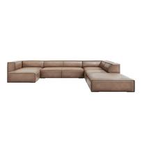 Šviesiai ruda odinė kampinė sofa (dešinysis kampas) Madame - Windsor & Co Sofas