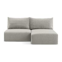 Šviesiai pilkos spalvos sulankstoma/su sandėliavimo vieta kampinė sofa (su dešiniuoju kampu) Kalena – Makamii