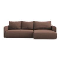 Rožinės spalvos sulankstoma/su sandėliavimo vieta kampinė sofa (su dešiniuoju kampu) Nanea – Makamii