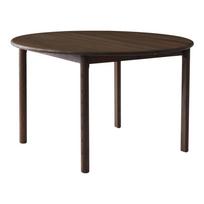 Iš ąžuolo masyvo apvalios formos prailginamas valgomojo stalas su papildomu stalviršiu ø 120 cm Noor – Hammel Furniture