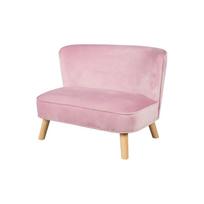 Vaikiška sofa šviesiai rožinės spalvos iš velveto 70 cm Lil Sofa – Roba