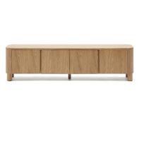 Natūralios spalvos TV spintelė iš uosio 200x52x40 cm Salaya – Kave Home