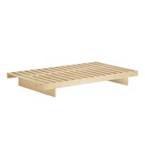 Iš pušies masyvo viengulė lova natūralios spalvos su lovos grotelėmis 90x200 cm Kanso – Karup Design