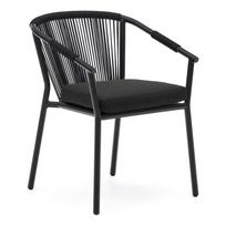 Juoda metalinė sodo kėdė Xelida - Kave Home