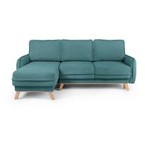Sulankstoma (kintama) kampinė sofa turkio spalvos iš kordinio velveto Tori – Bonami Selection