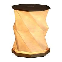 Juodos spalvos šviečianti dekoracija USB ø 12 cm Twist Hexagon – Gingko