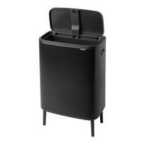 Iš plieno galima atidaryti palietus šiukšliadėžė matinės juodos spalvos 60 l Bo Touch Bin Hi – Brabantia