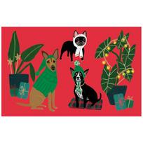 Sveikinimo atvirukai rinkinyje 8 vnt. su Kalėdų motyvu Cat and Dog Palais – Roger la Borde