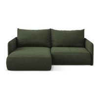 Žalios spalvos sulankstoma/su sandėliavimo vieta kampinė sofa (su kairiuoju kampu) Nanea – Makamii