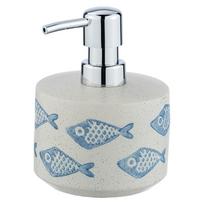 Mėlynos ir baltos spalvos kreminio muilo dozatorius Wenko Aquamarin, 475 ml