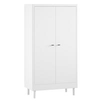 Baltos spalvos iš buko masyvo vaikiška spinta 100x190x55 cm Forrest – Vipack