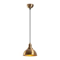 Bronzinės spalvos kabantis šviestuvas ø 21 cm su metaliniu gaubtu Varzan – Opviq lights
