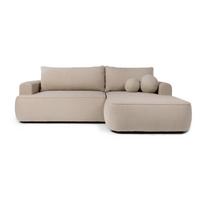 Iš boucle sulankstoma kampinė sofa smėlio spalvos (su dešiniuoju kampu) Quinoa – Bonami Selection