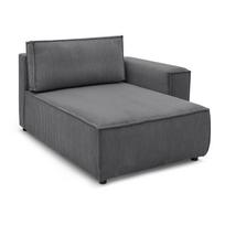 Modulinė sofa tamsiai pilkos spalvos iš kordinio velveto (su dešiniuoju kampu) Nihad modular – Bobochic Paris