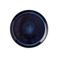 Juodos spalvos/mėlynos spalvos desertinė iš akmens masės lėkštė ø 17 cm Gastro Dark Blue/Black – Bitz