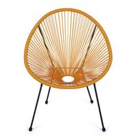 Geltonos spalvos metalinis/plastikinis sodo krėslas Avocado Comfort – Bonami Selection