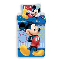 Iš medvilnės viengulė vaikiška patalynė 140x200 cm Mickey "Hello" – Jerry Fabrics
