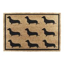 Iš kokoso pluošto grindų kilimėlis 40x60 cm Dachshund – Artsy Doormats