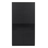 TV spintelė juodos spalvos iš pušies masyvo 110x210 cm Finca – WOOOD
