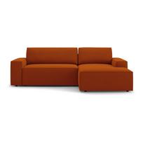 Sulankstoma kampinė sofa raudonos plytų spalvos (su dešiniuoju kampu) Jodie – Micadoni Home