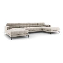Kampinė sofa smėlio spalvos („U“ formos) Bali – Cosmopolitan Design