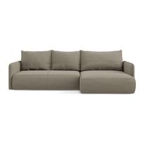 Smėlio spalvos sulankstoma/su sandėliavimo vieta kampinė sofa (su dešiniuoju kampu) Nanea – Makamii