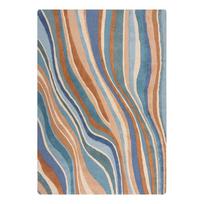 Rankų darbo iš vilnos kilimas mėlynos spalvos 160x230 cm Abstract Flow – Flair Rugs