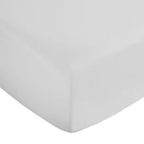 Baltos spalvos iš satino medvilnės paklodė su guma 185x200 cm Cotton Sateen – Bianca