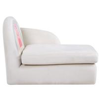 Iš velveto vaikiška sofa baltos spalvos 75 cm Peppa Pig – Roba