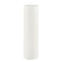 Balta žvakė Ego Dekor Cylinder Pure, degimo trukmė 75 val.