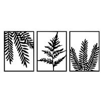 Iš metalo didelio formato sieninės dekoracijos 3 vnt. 118x50 cm Yakomo – Wallity