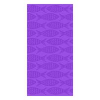 Violetinės spalvos iš medvilnės paplūdimio rankšluostis 70x140 cm Fishes – B.E.S.