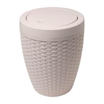 Kreminės spalvos krepšys skalbiniams Addis Rattan Bath Bin Calico, 5 l