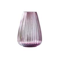 Rožinė stiklinė vaza Bitz Kusintha, aukštis 22 cm