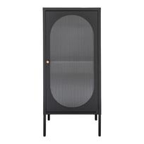 Iš metalo vitrina juodos spalvos 50x110 cm Adelaide – House Nordic