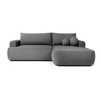 Iš boucle sulankstoma kampinė sofa pilkos spalvos (su dešiniuoju kampu) Quinoa – Bonami Selection
